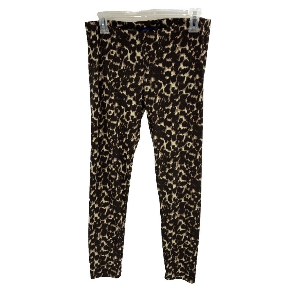 Miley Cyrus MaxAzria Y2K Womens Leggings Leopard Print Stretch Pull On Size L